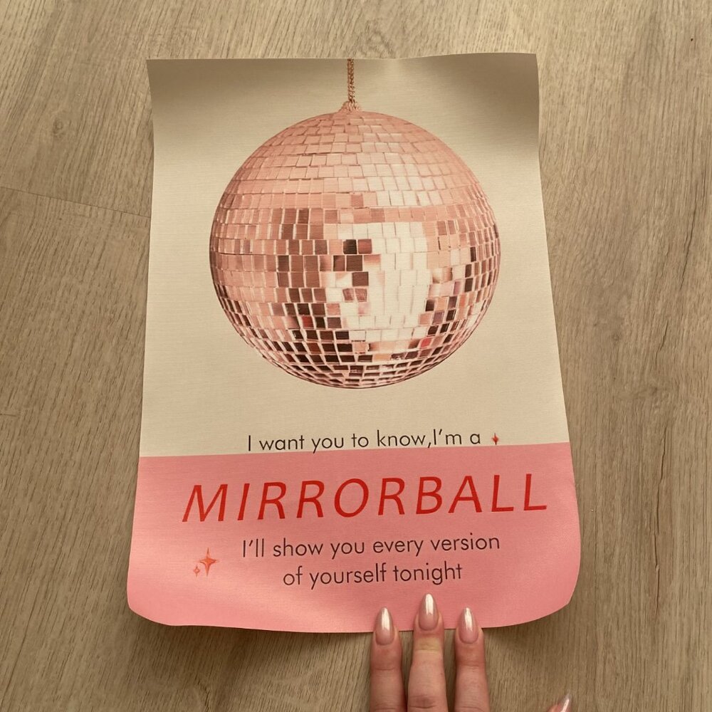 Taylor Swift inspired vinyl print, Mirrorball, 11.75 in x 9.75 in